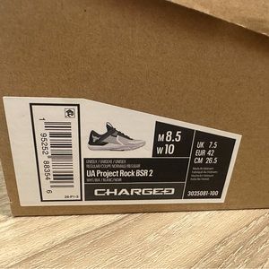 UA Project Rock Unisex BSR 2 Shoes.  Size : Men’s 8.5 and Women’s 10